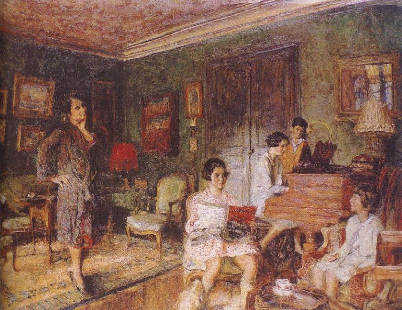 Edouard Vuillard Mrs Olga with her children Sweden oil painting art